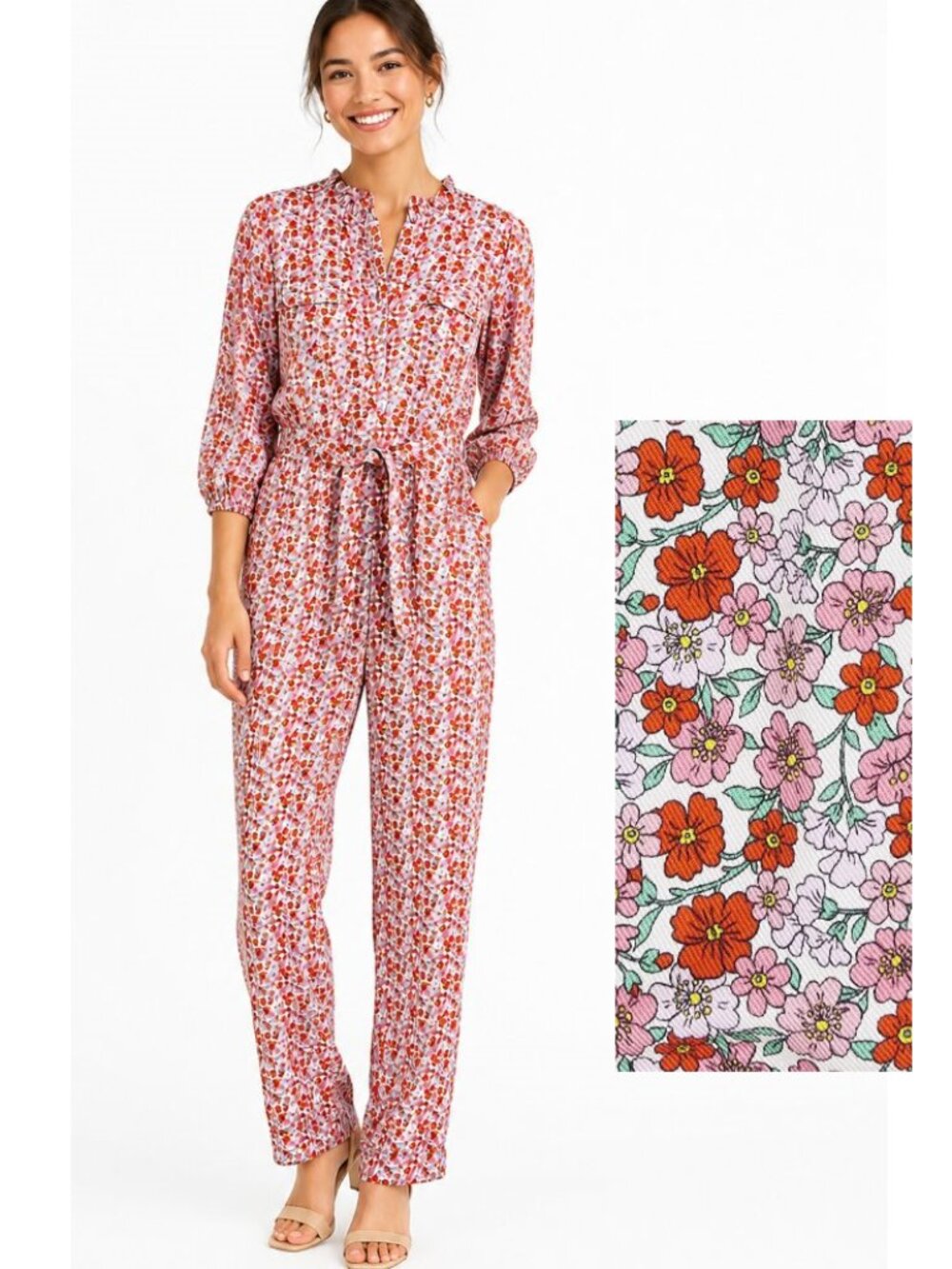 Oliver Bonas Ditsy Floral Jumpsuit Size 2 NWT